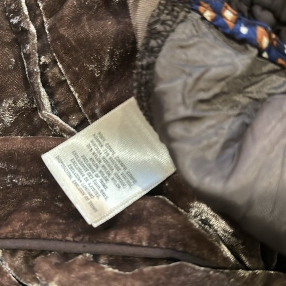 Anthropologie Elevenses Sonia Brown Velvet Crop Jogger Pants size Small - Picture 6 of 6